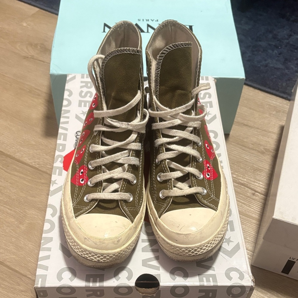 Khaki CDG Converse